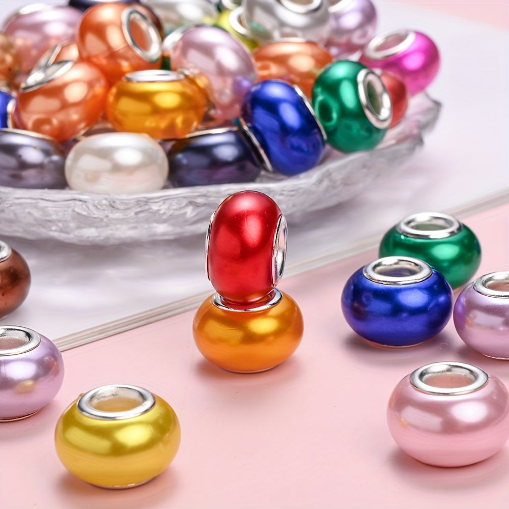 Mixed Color Acrylic Pearl Beads