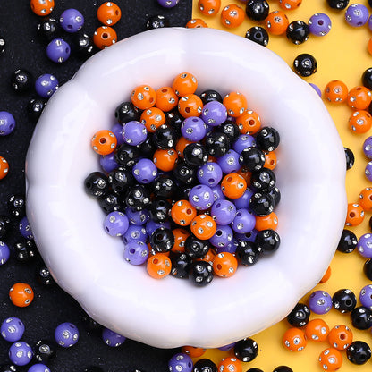 1000PCS 8mm Halloween Rhinestone Acrylic Bead Set