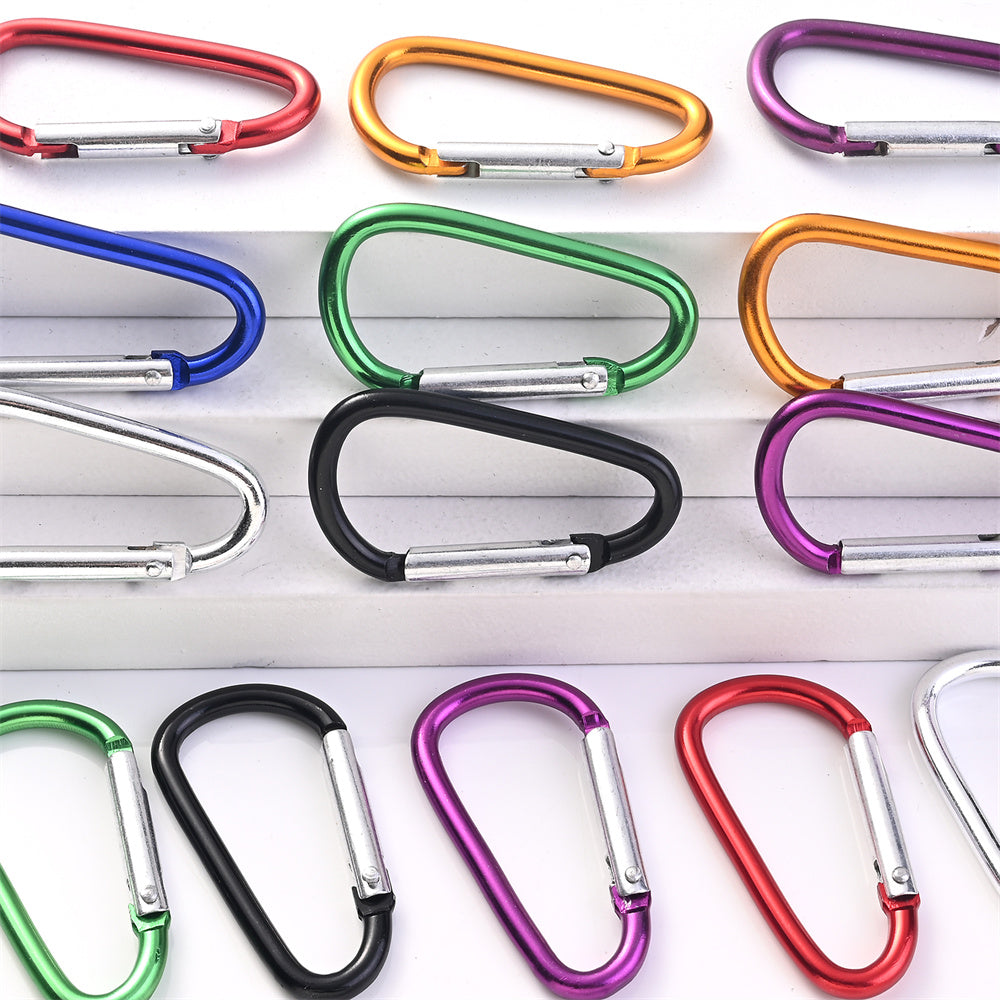 5/30/100-Piece 45x24 mm Mixed Color Aluminum Alloy Keychains