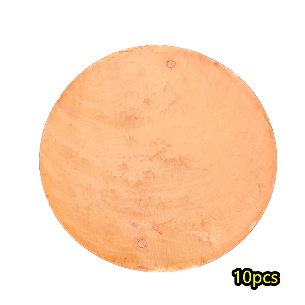 10-Piece Round Ocean Stone Pendants
