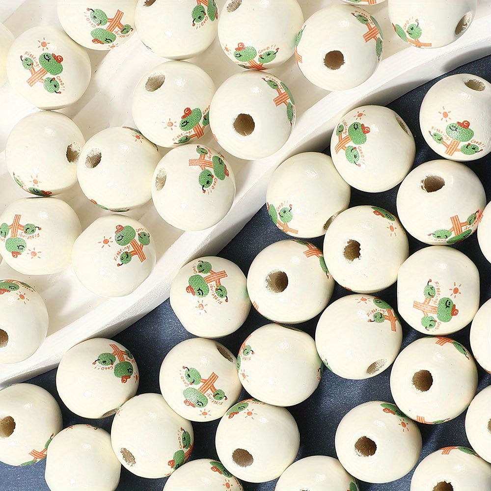 Mixed Round Wooden Beads
