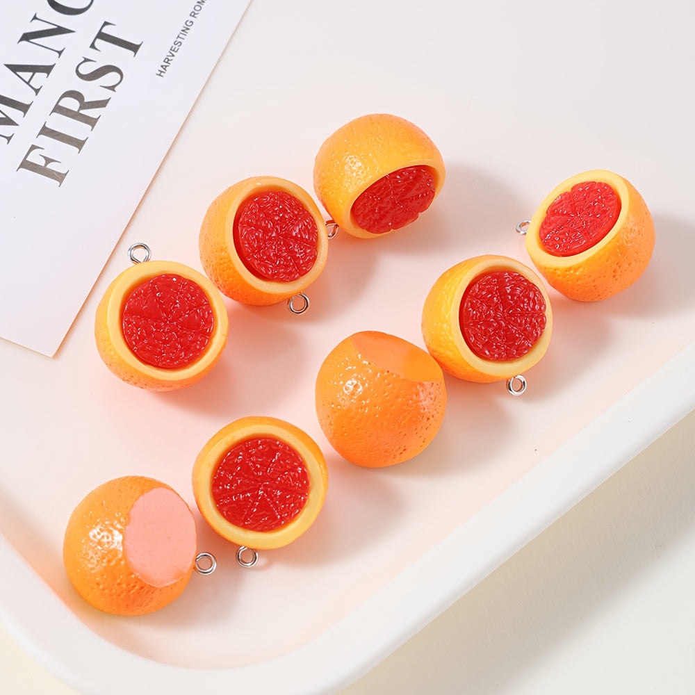 Orange Resin Fruit Charms