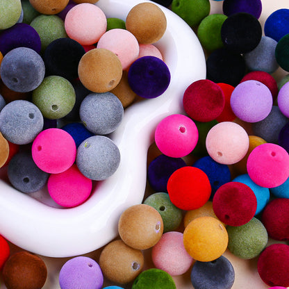 Frosted Round Acrylic Beads