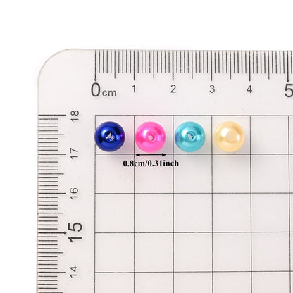 Colorful Imitation Pearl Acrylic Beads