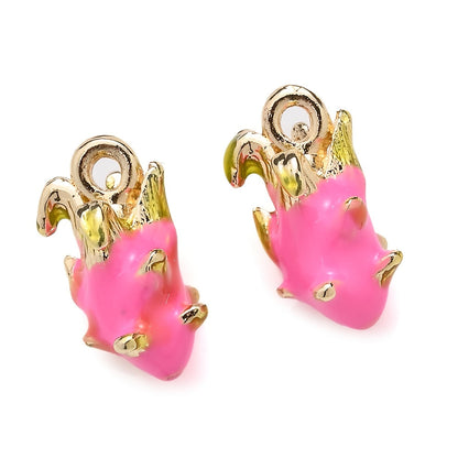 2PCS Fruit Series Alloy Pendant Set