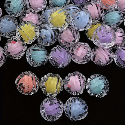 Frosted Acrylic Spacer Beads