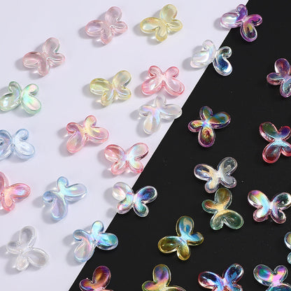 Clear Butterfly Acrylic Beads
