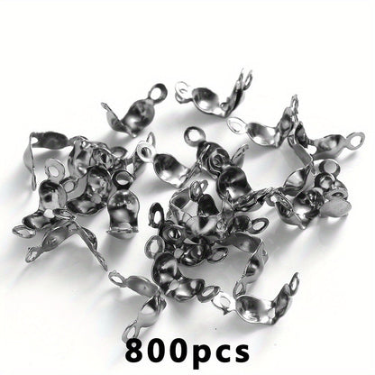 800-Piece Crimp Bead Calotte Knot Covers