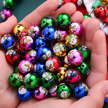 Christmas Acrylic Santa Claus Beads