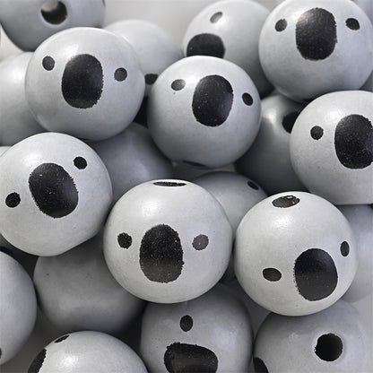 10PCS 20mm Animal-Themed Wooden Bead Set