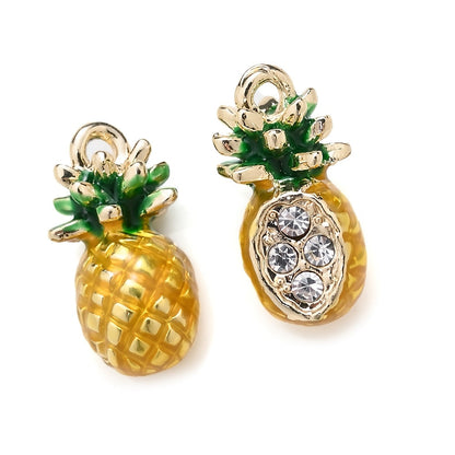 2PCS Fruit Series Alloy Pendant Set