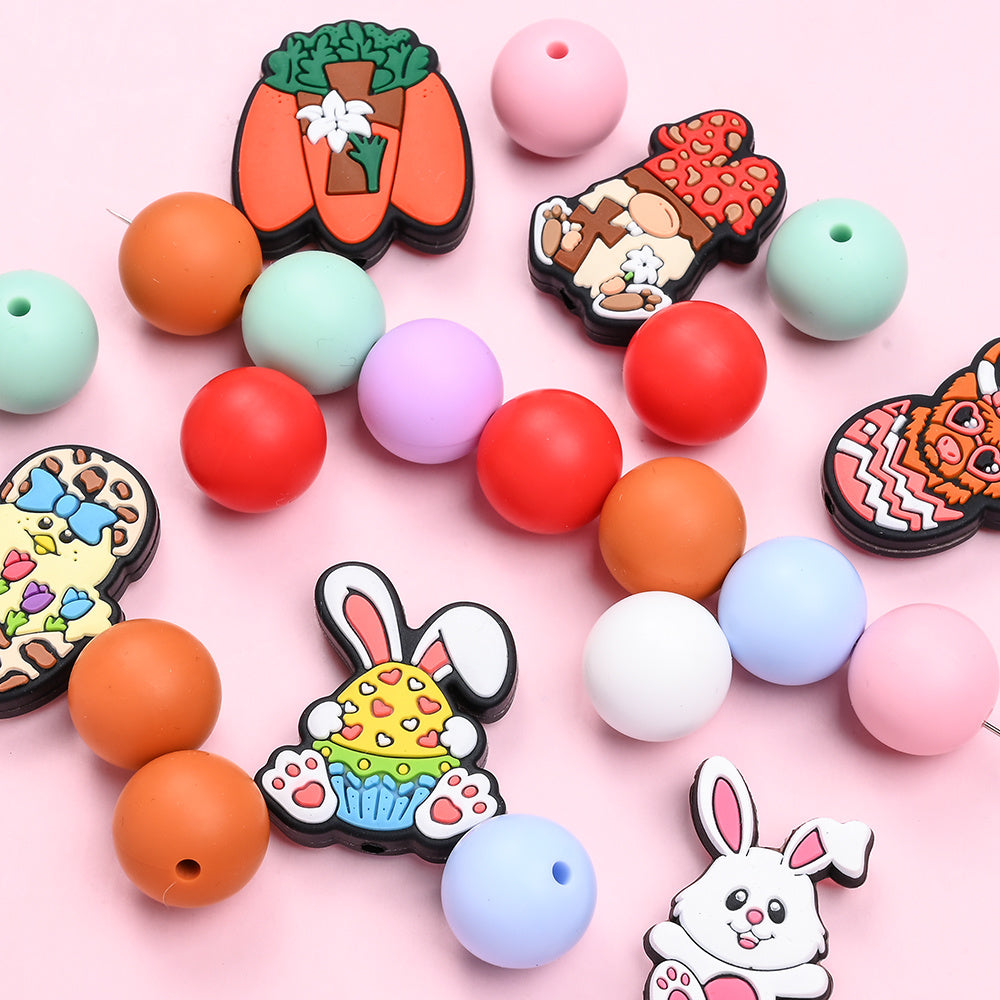 Rainbow Silicone Beads