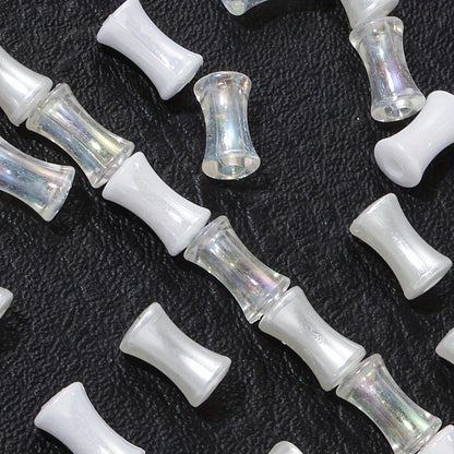 200PCS Mini Bamboo Joint Acrylic Imitation Pearl Spacer Beads