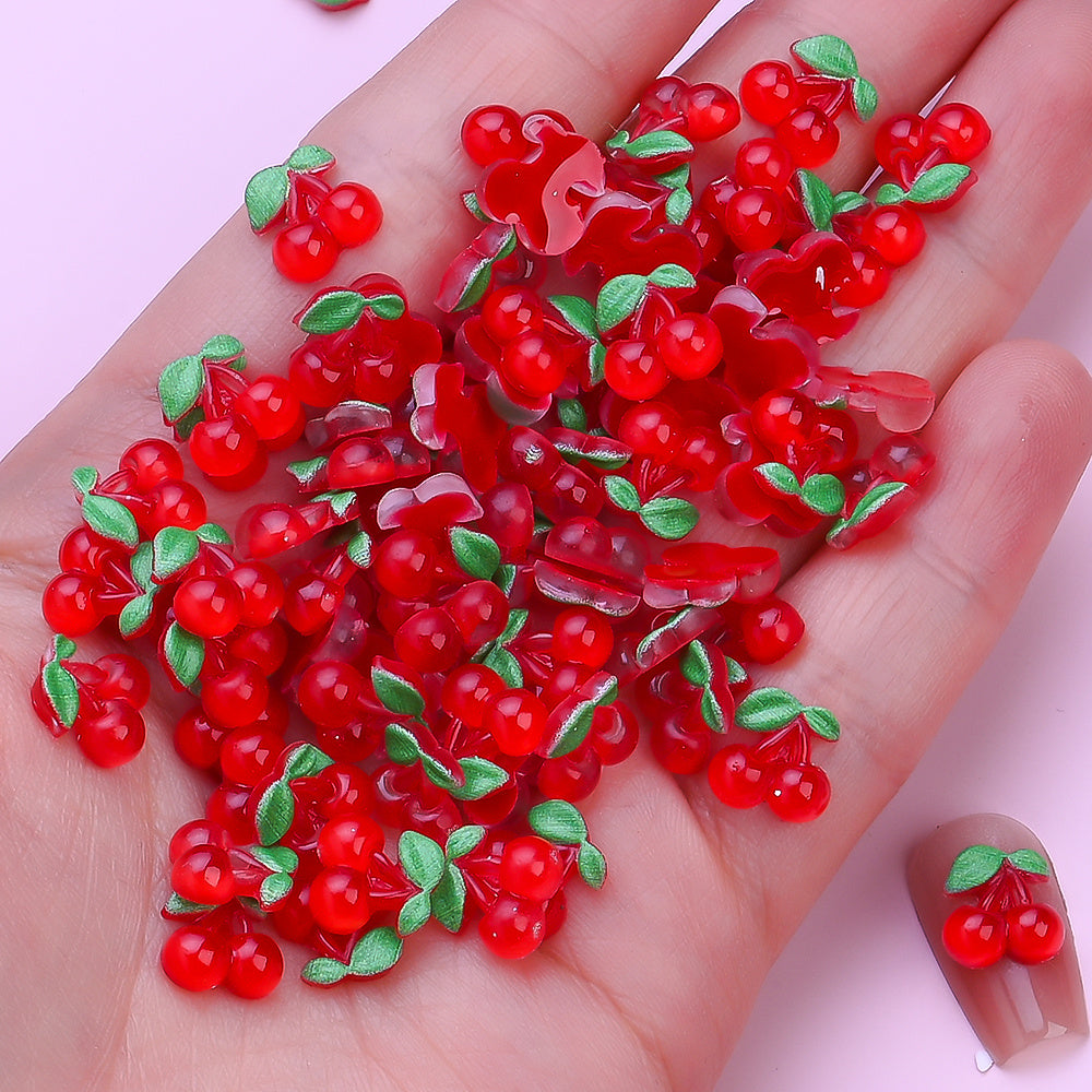3D Cherry Resin Charms