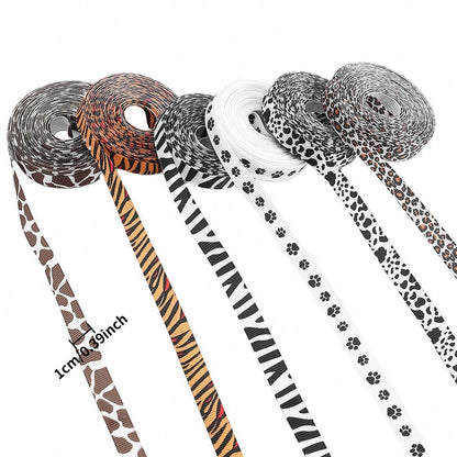 1 cm Fashion Animal Print Fabric Ribbon