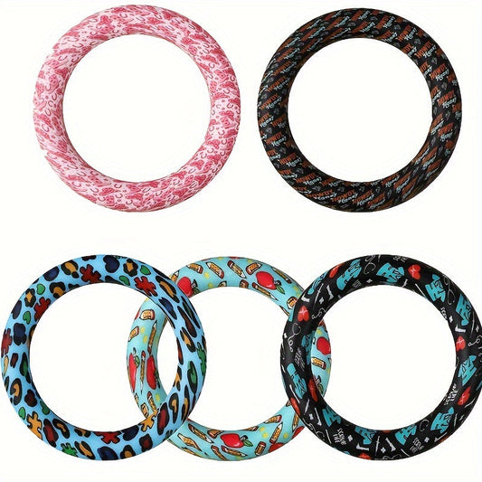 65mm Silicone Colorful Pattern O-Ring FrameBead Loops - DIY Jewelry