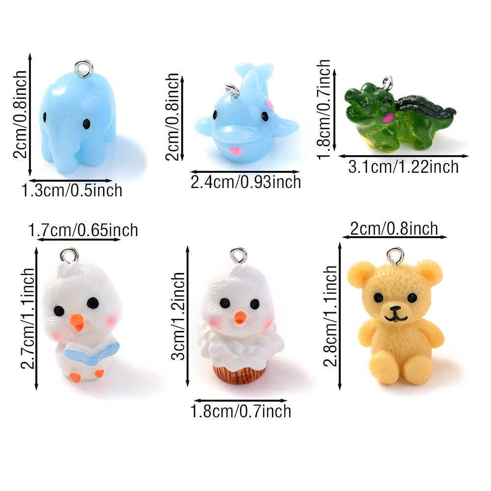 3D Animal Resin Pendant Set