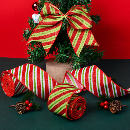 6x6.3 cm Red, Green and White Christmas Webbing