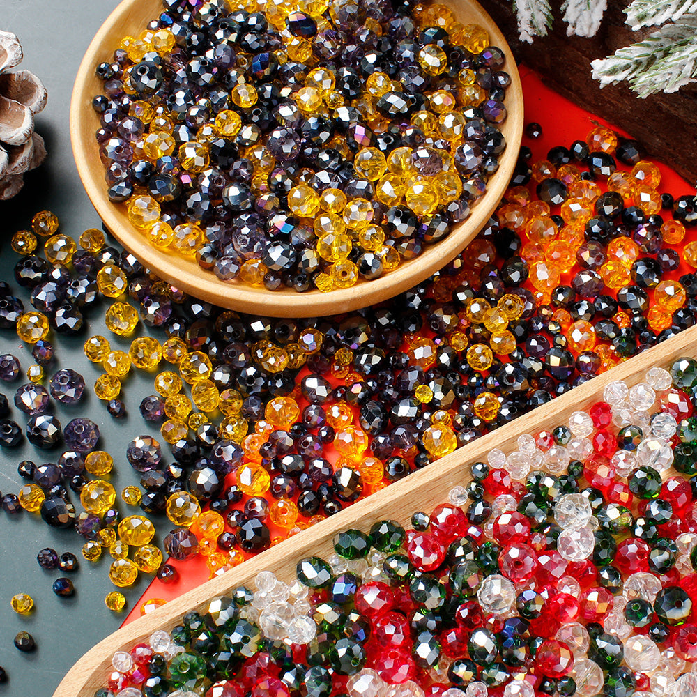 Mixed Christmas and Halloween Glass Bead Set