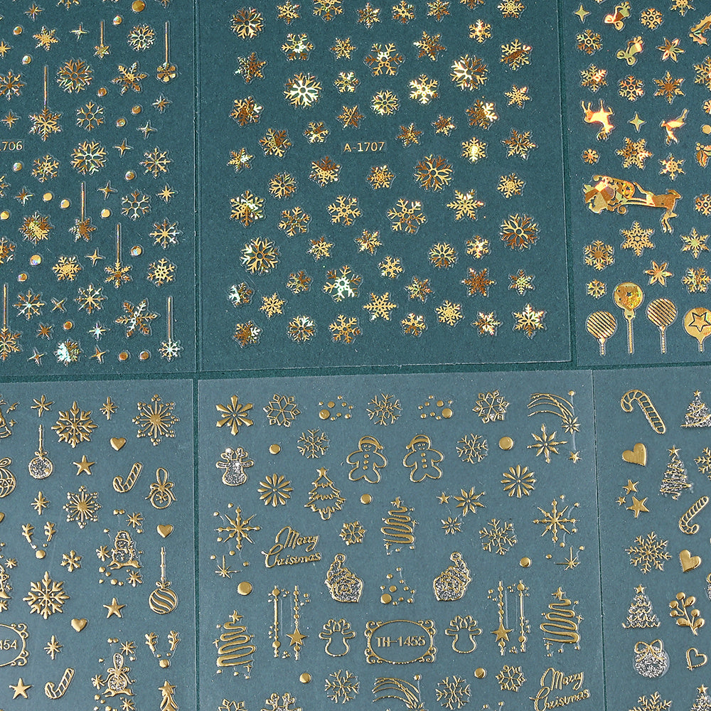 Gold Pattern Manicure Stickers
