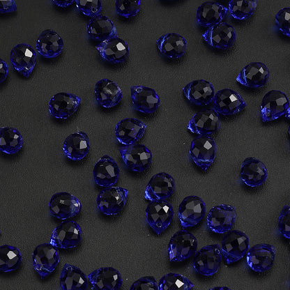 8x10 mm Glitter Strawberry Faceted Glass Beads