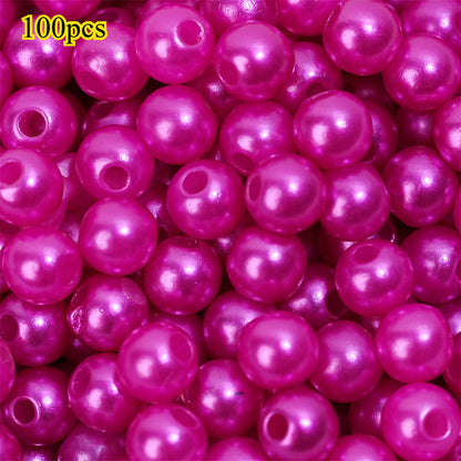 Colorful Imitation Pearl Acrylic Beads