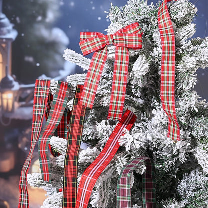 Christmas Plaid Polyester Ribbon