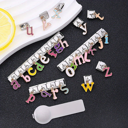 1PC A-Z English Letter Charm Link Set for 9mm Bracelets