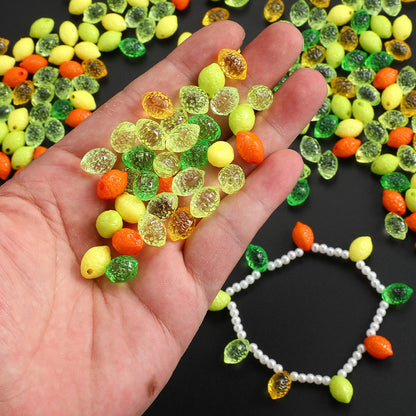 Clear Acrylic Lemon Beads