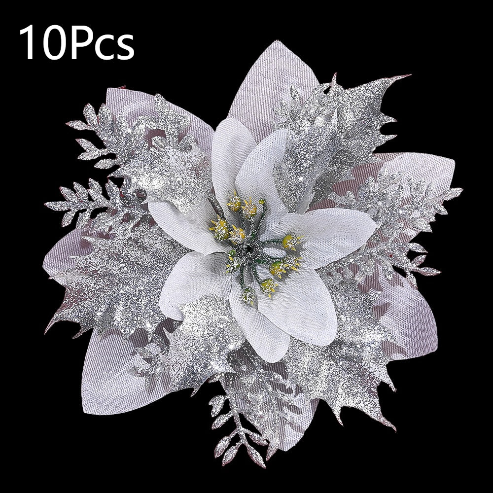 Elegant Handmade Christmas Plastic Flowers