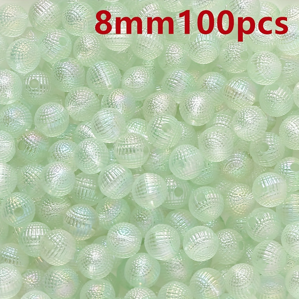 50-100pcs 8/10mm Acrylic Spacer Beads Loose Macarone Jewelry Beads