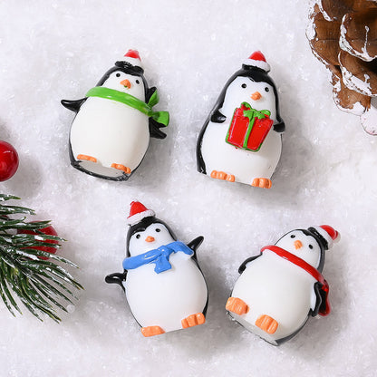 Resin Christmas Penguin Ornaments