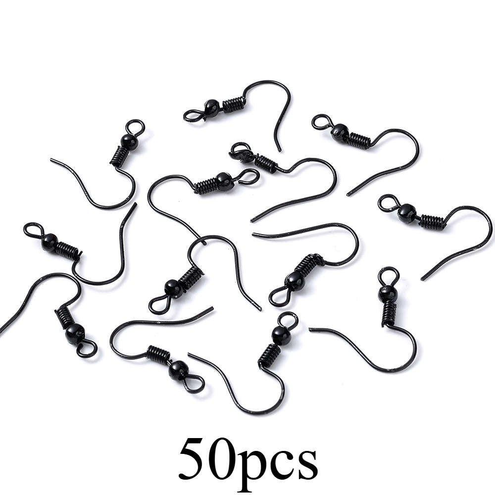 50-Piece 20x17 mm Ball & Coil Earring Hooks