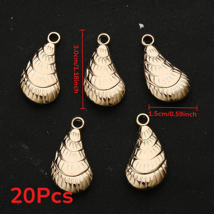 20/50PCS Gold & Silver CCB Seashell Pendant Charms