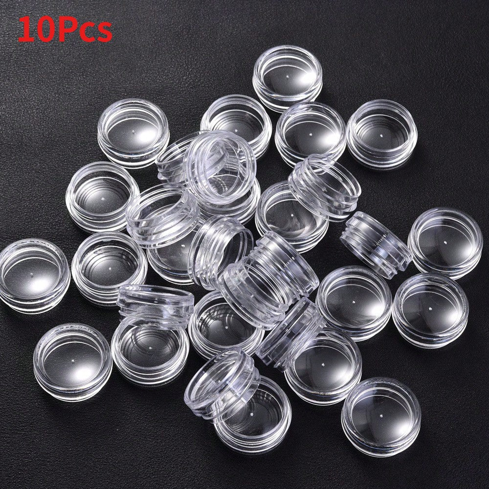 White Round Plastic Storage Boxes with Lids