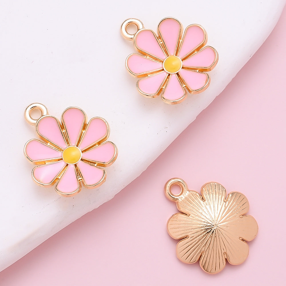 Colorful Daisy Flower Pendant Charms