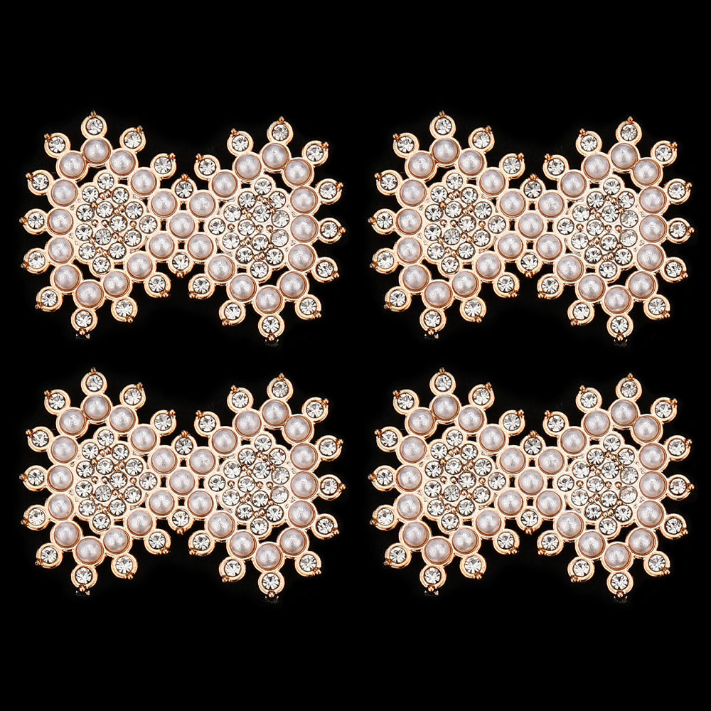 Stylish Acrylic Pearl and Rhinestone Flatback Embellishments