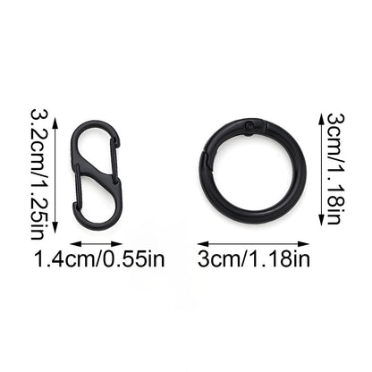 Black Alloy Double-Head Key Rings