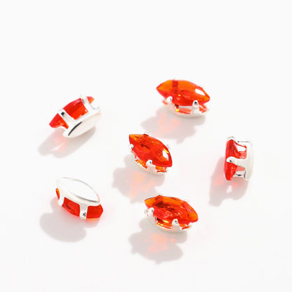 3x6 mm Crystal Zircon Horse-Eye Claw Beads