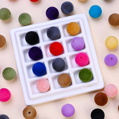 Frosted Round Acrylic Beads