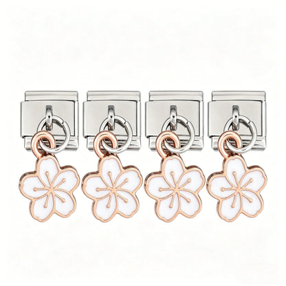 Cherry Blossom Module Bracelet Pendant Charms
