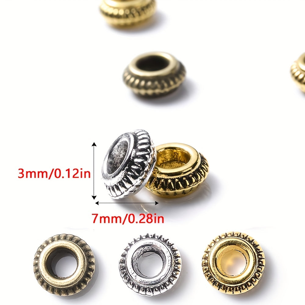 Antique Gold Wheel Metal Spacer Beads
