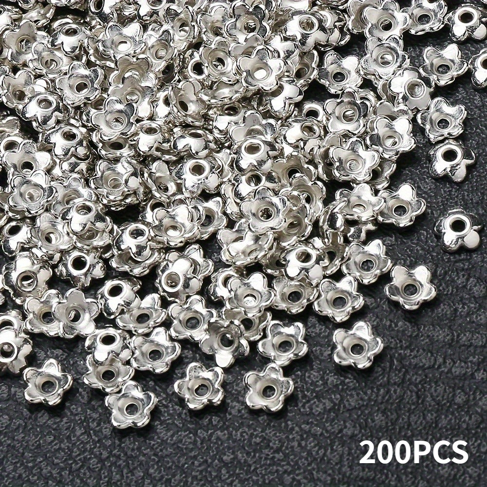 Five-Petal Flower Plastic Spacer Beads