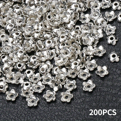 Five-Petal Flower Plastic Spacer Beads