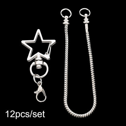 Blank Beadable Keychain Set