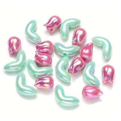20PCS Pink Tulip Acrylic Bead Set