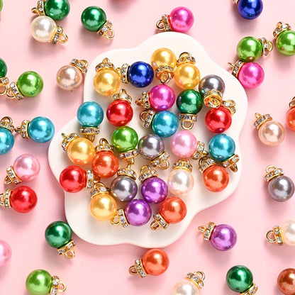10x14 mm Christmas Acrylic Rhinestone Pendant Charms
