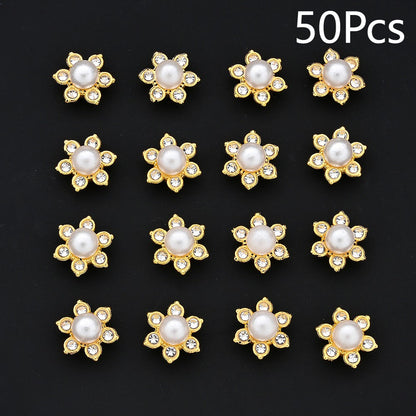 Hexagonal Artificial Pearl Bead Patches