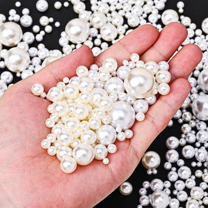 3300pcs 4-20mm Mix Size Aritificial Pearl Beads Bulk (no Hole) Acrylic