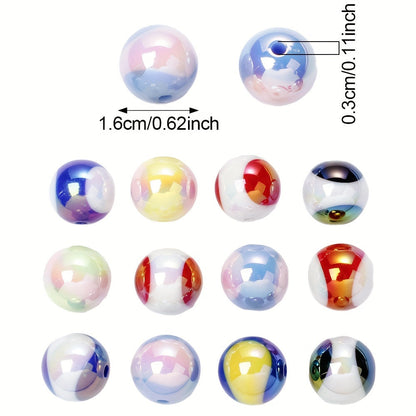 Two-Tone Round Acrylic Beads